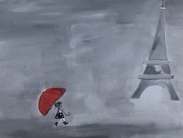 The Umbrella Fits painting by Carla Sewell