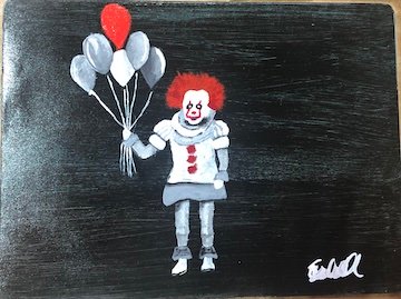 Movie Clowns painting by Carla Sewell