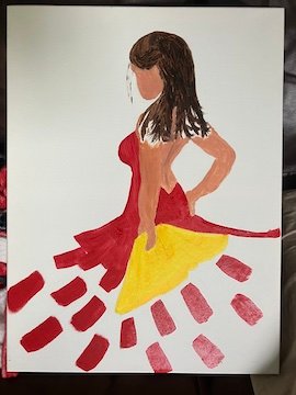 Unfinished Salsa Dancer painting by Carla Sewell