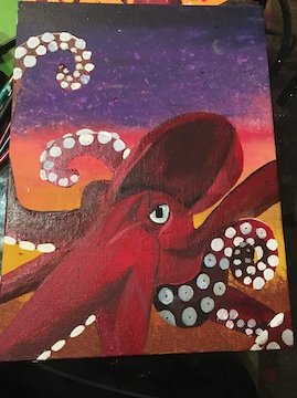 Octopus painting by Samantha