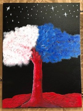 Liberty Tree painting by Carla Sewell