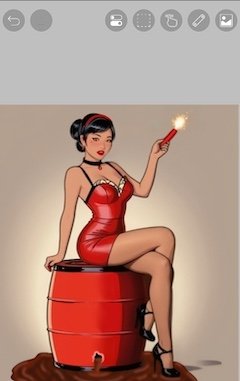 Sexy woman sitting on dynamite barrel by Tristin