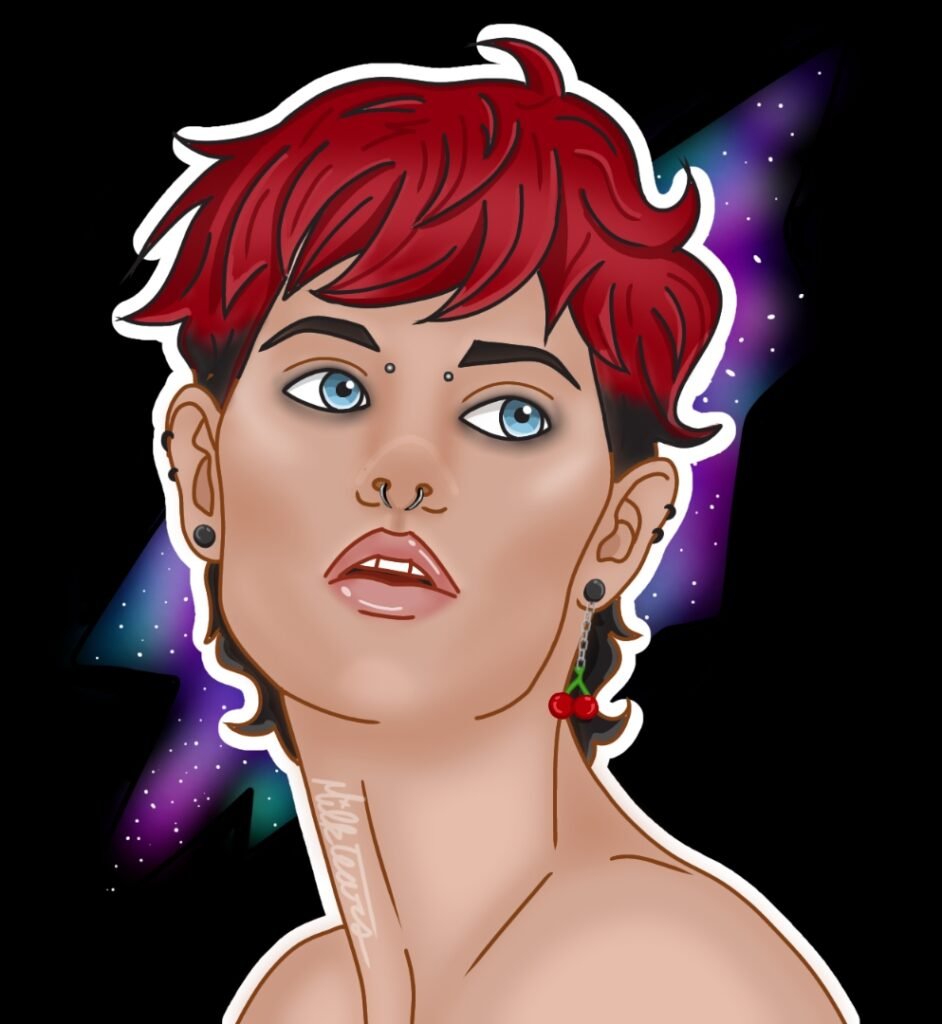 Young girl digital art by Tristin