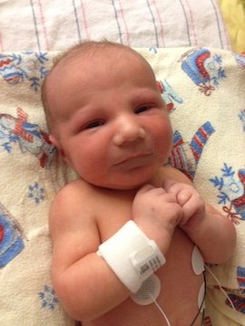 Charlie Karrat as a newborn. His very first day.