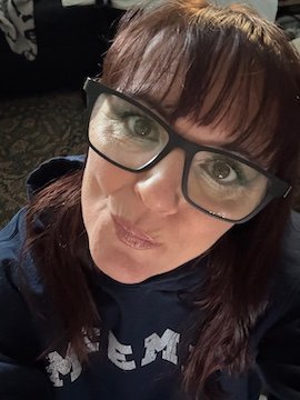 Carla silly face and glasses