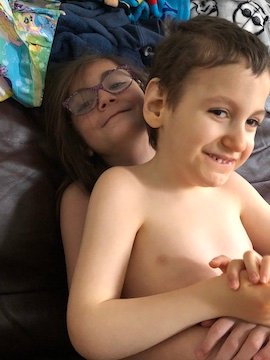 Olivia and Charile all smiles!