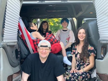 Top left to bottom left- Charlie, Olivia, Tristin, Samantha, Uncle Sean